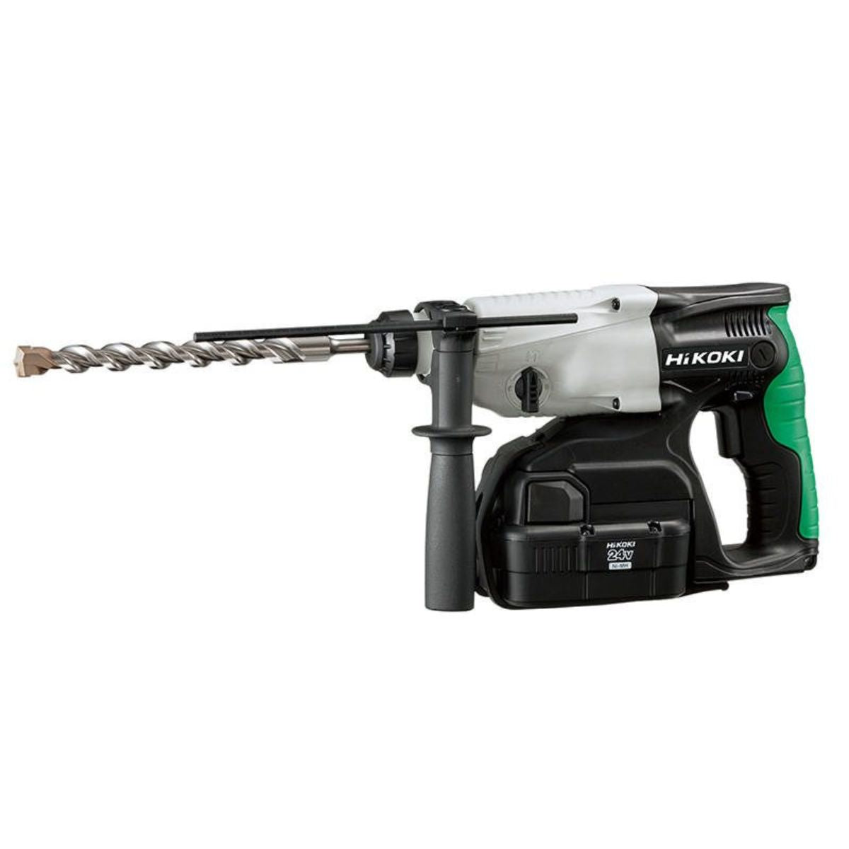 HiKOKI DH24DVC 24V SDS-Plus Rotary Hammer Drill with 2 x 2.0Ah Ni-MH Batteries Charger & Case - MonkeyTools