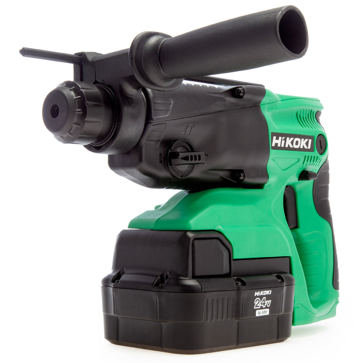 HiKOKI DH24DVC 24V SDS-Plus Rotary Hammer Drill with 2 x 2.0Ah Ni-MH Batteries Charger & Case - MonkeyTools