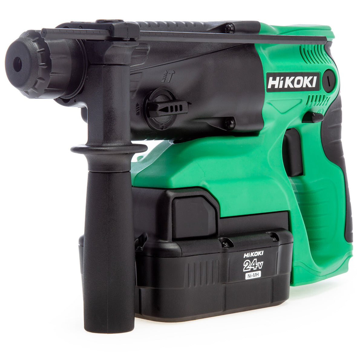 HiKOKI DH24DVC 24V SDS-Plus Rotary Hammer Drill with 2 x 2.0Ah Ni-MH Batteries Charger & Case - MonkeyTools