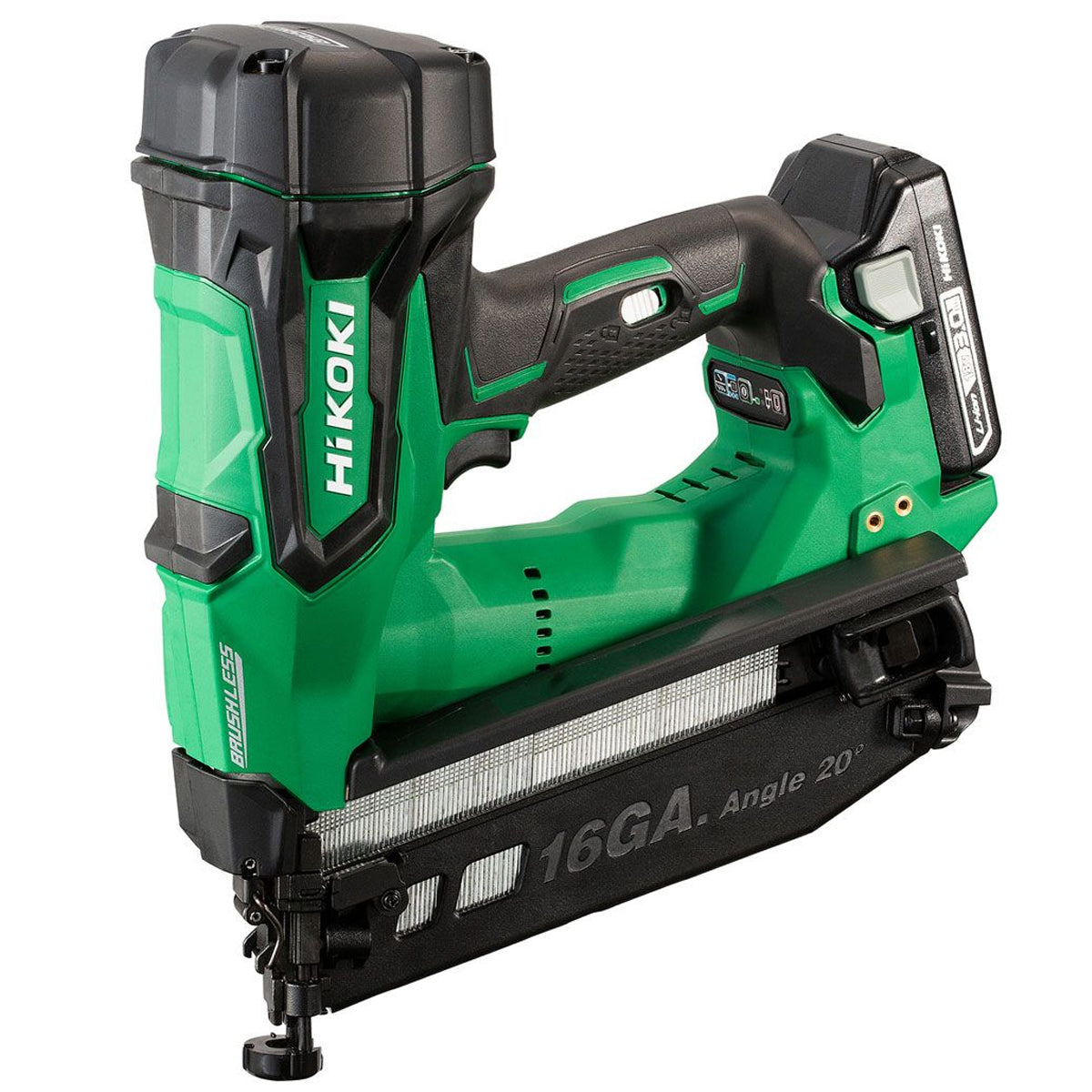 Hikoki NT1865DMJXZ 18V Brushless 16GA Straight Finish Nailer with 2 x 3.0Ah Battery Charger & Case - MonkeyTools