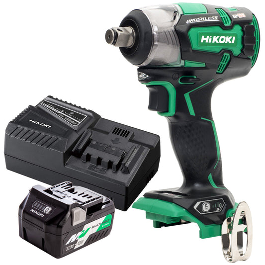 HiKOKI WR18DBDL2 18V Brushless Impact Wrench with 1 x 2.5Ah/5.0Ah Battery & Charger - MonkeyTools