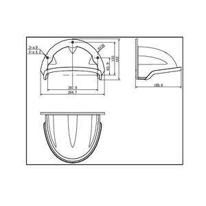 HIKVISION DS-1250ZJ - Rain Shade for Outdoor Dome Camera - MonkeyTools