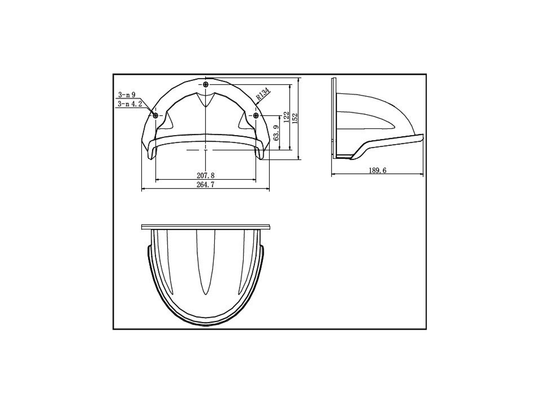 HIKVISION DS-1250ZJ - Rain Shade for Outdoor Dome Camera - MonkeyTools
