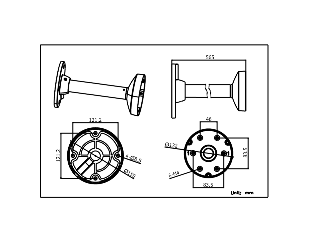 HIKVISION DS-1271ZJ-130 - Pendant Mount - MonkeyTools