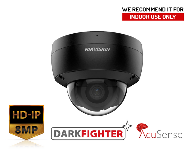 HIKVISION DS-2CD2186G2-ISU/B(2.8MM) - 8MP AcuSense Powered-by-Darkfighter Fixed Dome Network Camera - MonkeyTools