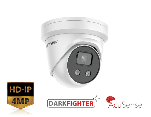 HIKVISION DS-2CD2346G2-IU (2.8mm) - AcuSense 4 MP IR Fixed Turret Network Camera - MonkeyTools