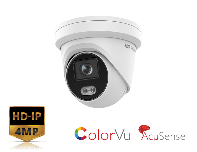 HIKVISION DS-2CD2347G2-LU (2.8mm) - 4MP ColorVu AcuSense Turret Network Camera - MonkeyTools
