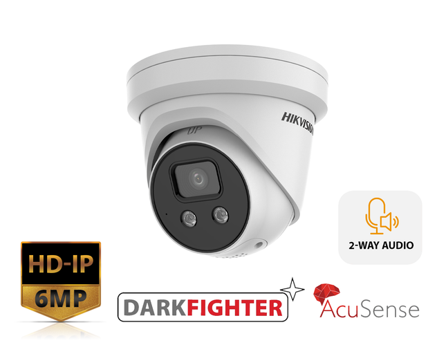 HIKVISION DS-2CD2366G2-ISU/SL(2.8mm) - 6 MP Strobe Light and Audible Warning Fixed Turret Network Camera - MonkeyTools