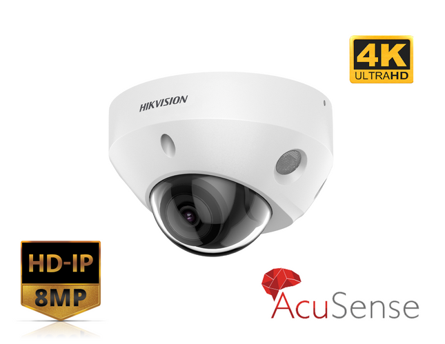 HIKVISION DS-2CD2583G2-IS(2.8MM) - 8MP AcuSense Fixed mini Dome Network Camera - MonkeyTools