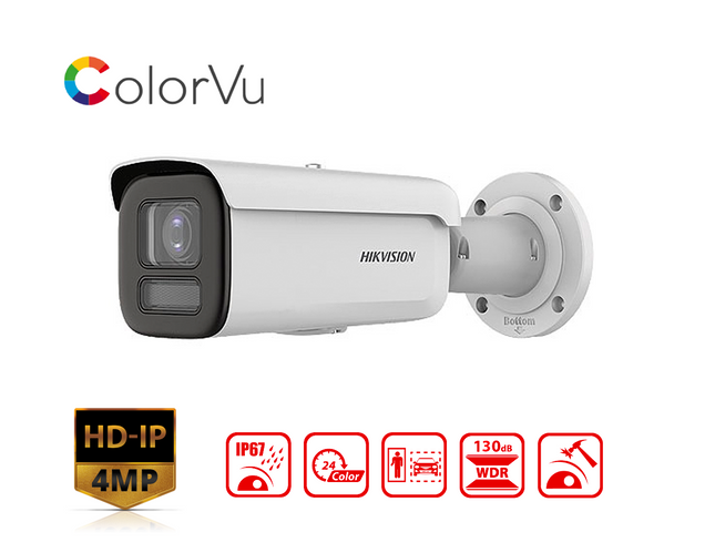 HIKVISION DS-2CD2647G2T-LZS(2.8-12MM)(C) - Hikvision 4MP ColorVu Motorized Varifocal Bullet Network Camera - MonkeyTools