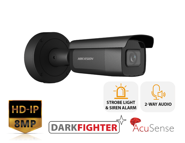 HIKVISION DS-2CD2686G2-IZSU/SL/B - 8MP AcuSense IR Varifocal Bullet Network Camera - MonkeyTools