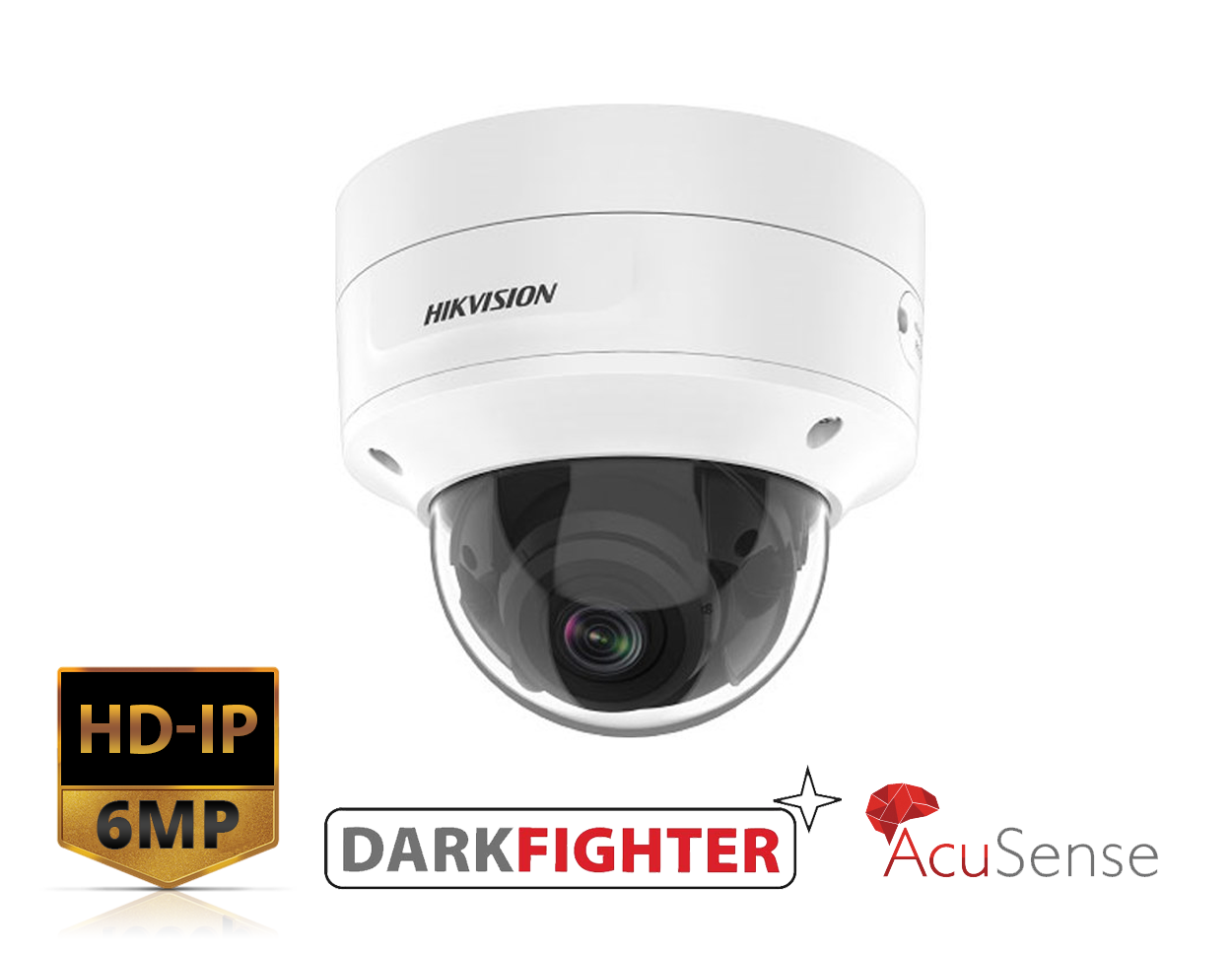 HIKVISION DS-2CD2766G2-IZS(2.8-12MM) - 6MP AcuSense Powered-by-DarkFighter Motorized Varifocal Dome Network Camera - MonkeyTools