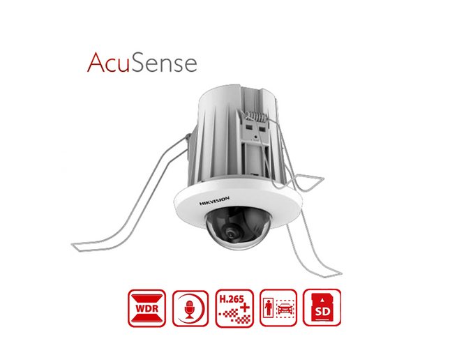 HIKVISION DS-2CD2E43G2-U(2.8MM) - 4MP AcuSense In-Ceiling Fixed Mini Dome Network Camera - MonkeyTools