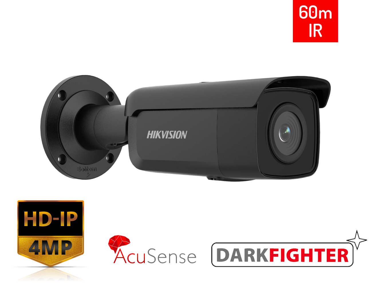 HIKVISION DS-2CD2T46G2-2I/B(2.8mm) - AcuSense 4MP IR Fixed Bullet Network Camera Black - MonkeyTools