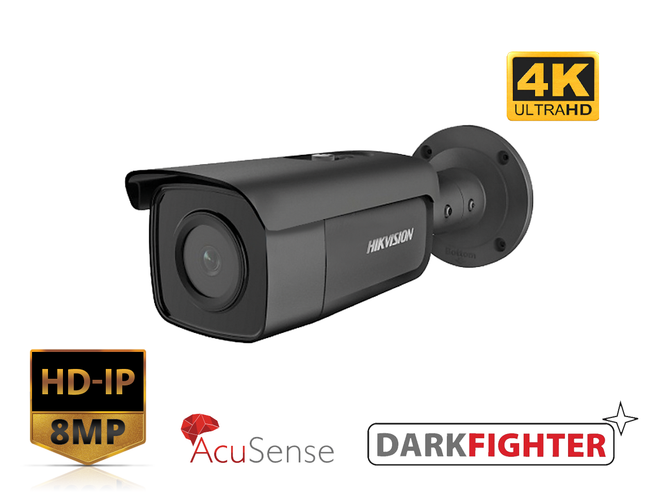 HIKVISION DS-2CD2T86G2-2I/B (4mm) - 8MP Black IR Fixed Bullet Network Camera - MonkeyTools
