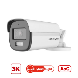HIKVISION DS-2CE12KF0T-LFS - Hikvision 3K ColorVu Smart Hybrid Light Fixed Bullet Camera - MonkeyTools