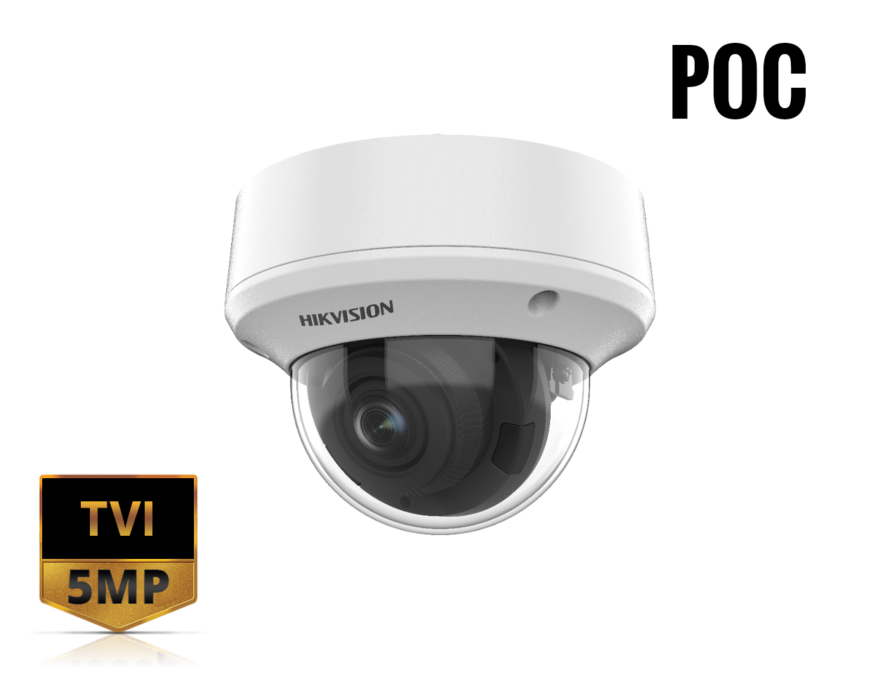 HIKVISION DS-2CE5AH0T-VPIT3ZE - 5 MP Vandal PoC Motorized Varifocal Dome Camera - MonkeyTools