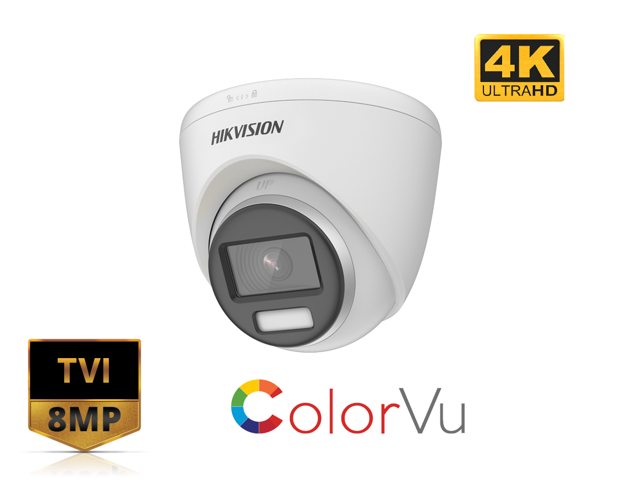 HIKVISION DS-2CE72UF3T-E(2.8MM) - 4K ColorVu POC Fixed Turret Camera - MonkeyTools