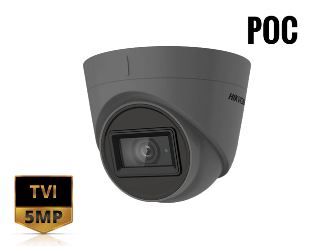 HIKVISION DS-2CE78H0T-IT3E(2.8MM)(BLACK) - 5 MP PoC Fixed Turret Camera black - MonkeyTools