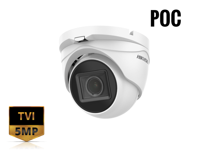 HIKVISION DS-2CE79H0T-IT3ZE(2.7-13.5MM) - 5 MP PoC Motorized Varifocal Turret Camera - MonkeyTools