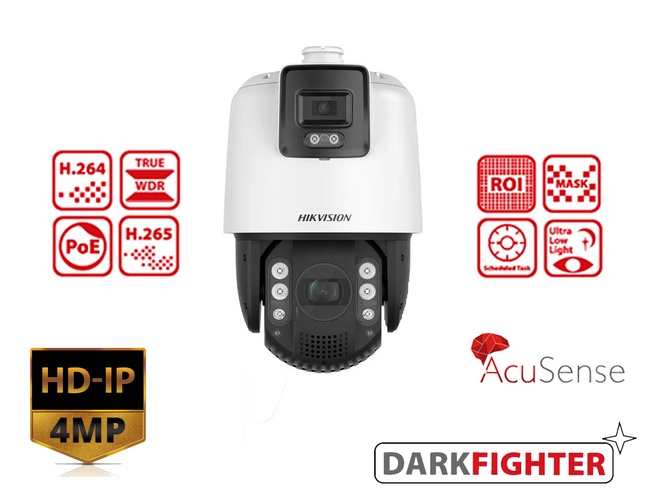 HIKVISION DS-2SE7C432MW-AEB(14F1)(P3) - TandemVu 7-inch 4 MP 32X Colorful & IR Network Speed Dome - MonkeyTools