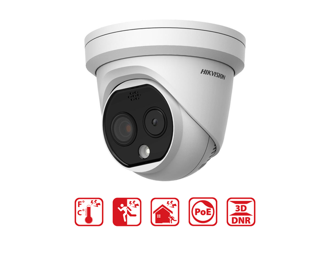 HIKVISION DS-2TD1217-3/QA - Hikvision Thermal & Optical Bi-Spectrum IP Turret, 3.1mm - MonkeyTools