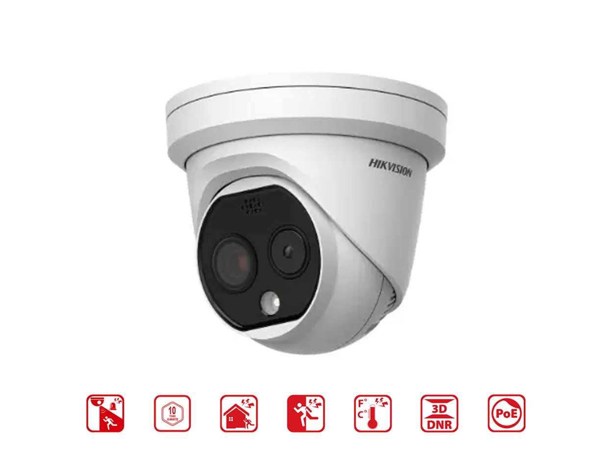 HIKVISION DS-2TD1228-2/QA - Hikvision IP Thermal & Optical Turret - MonkeyTools