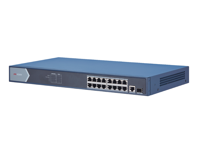 HIKVISION DS-3E0518P-E - 16 Port Gigabit Unmanaged PoE Switch - MonkeyTools