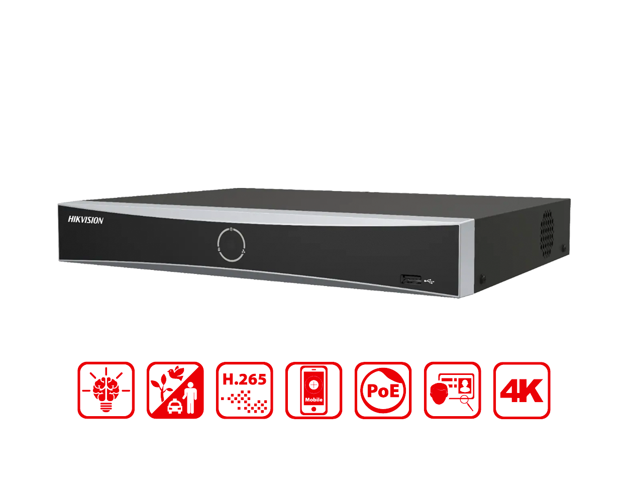 HIKVISION DS-7608NXI-K1/8P - Hikvision 8 CH PoE 1U K Series AcuSense 4K NVR - MonkeyTools