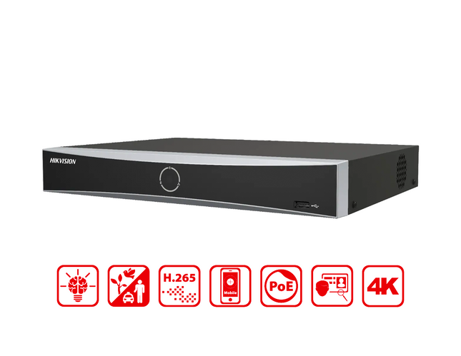 HIKVISION DS-7608NXI-K1/8P - Hikvision 8 CH PoE 1U K Series AcuSense 4K NVR - MonkeyTools