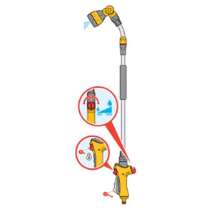 Hozelock HOZ2699 Hose Lance Spray Telescopic Plus 140cm Watering Hanging Baskets - MonkeyTools