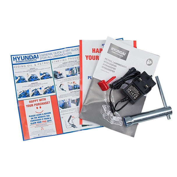 Hyundai HYM430SPER 139cc Petrol Roller Lawn mower 17"/43cm - MonkeyTools