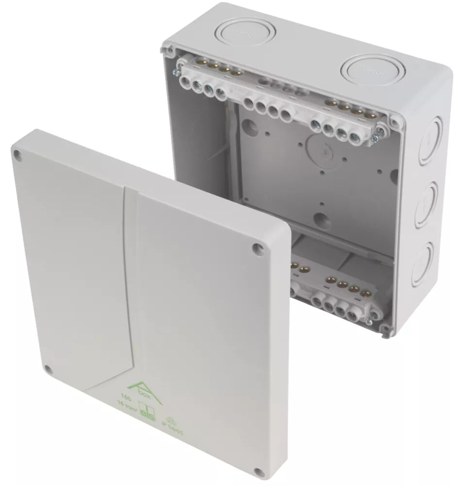 IP65 101A 24-TERMINAL WEATHERPROOF OUTDOOR ADAPTABLE BOX 180MM X 91MM X 180MM - MonkeyTools