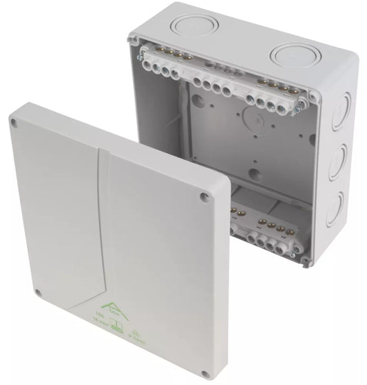 IP65 101A 24-TERMINAL WEATHERPROOF OUTDOOR ADAPTABLE BOX 180MM X 91MM X 180MM - MonkeyTools