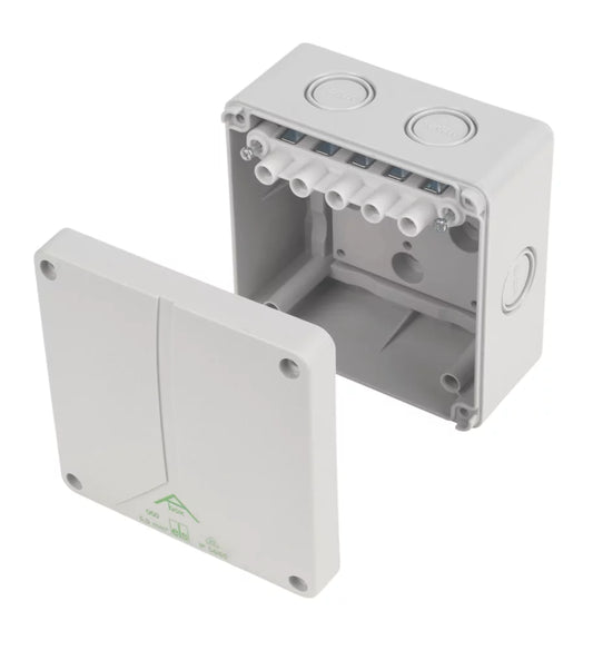IP65 41A 5-TERMINAL WEATHERPROOF OUTDOOR ADAPTABLE BOX 110MM X 67MM X 110MM - MonkeyTools