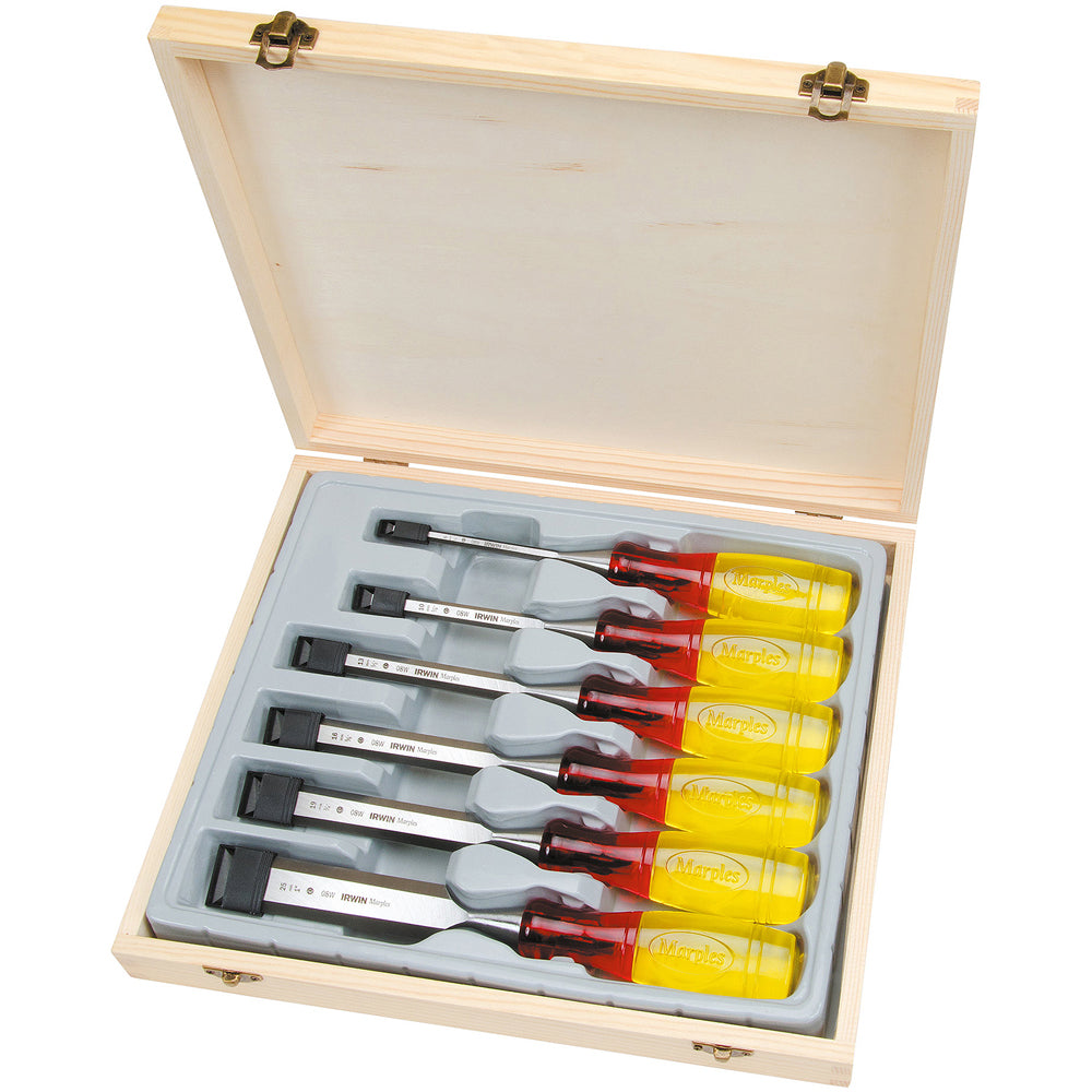Irwin Marples MAR373S6 Bevel Edge Chisel Split Proof Set of 6 M373 - SPL - MonkeyTools