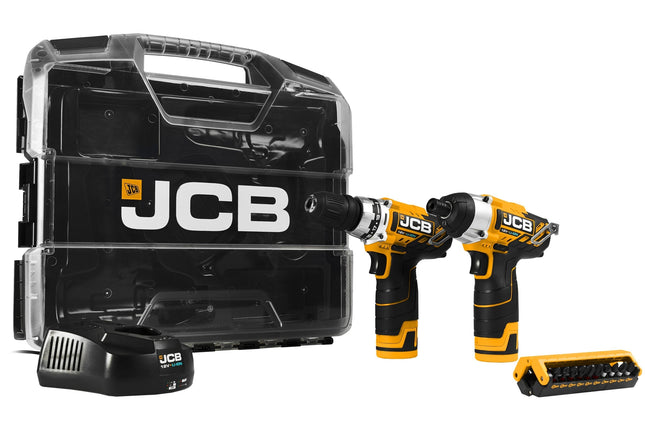 JCB 21-12TPK-WB-2 12V Twin Pack with 2 x 2.0Ah Batteries & Charger in W-Boxx 102 - MonkeyTools