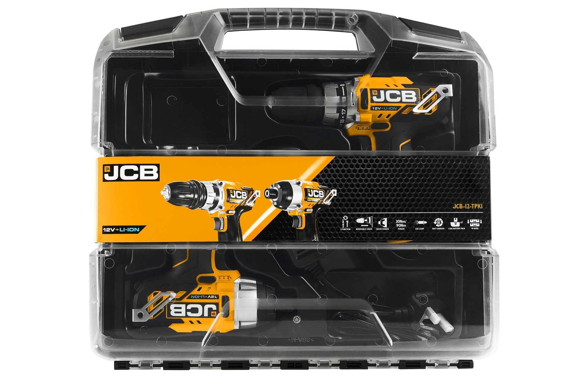 JCB 21-12TPK-WB-2 12V Twin Pack with 2 x 2.0Ah Batteries & Charger in W-Boxx 102 - MonkeyTools