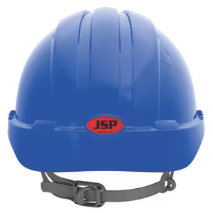JSP EVO2 MID PEAK SLIP-RATCHET VENTED SAFETY HELMET BLUE - MonkeyTools