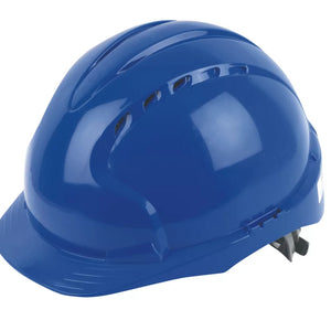 JSP EVO2 MID PEAK SLIP-RATCHET VENTED SAFETY HELMET BLUE - MonkeyTools