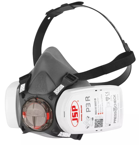 JSP FORCE 8 MEDIUM MASK RESPIRATOR WITH PRESS-TO-CHECK FILTERS P3 - MonkeyTools