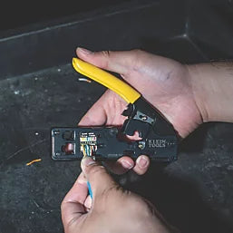 KLEIN TOOLS RATCHET MODULAR CRIMPER 9 1/2" (240MM) CRIMPING TOOL - MonkeyTools