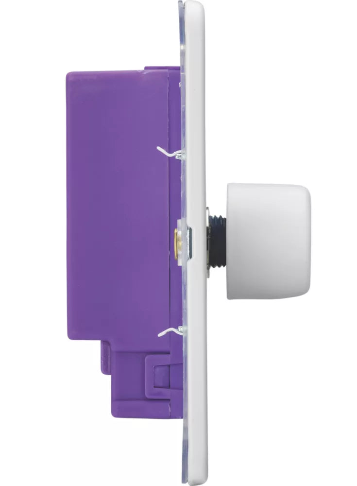 KNIGHTSBRIDGE 3-GANG 2-WAY LED INTELLIGENT DIMMER SWITCH MATT WHITE - MonkeyTools