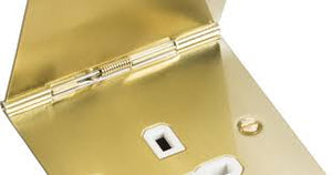 KNIGHTSBRIDGE FPR7UBBW 13A 1-GANG UNSWITCHED FLOOR SOCKET BRUSHED BRASS WITH WHITE INSERTS - MonkeyTools