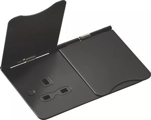 KNIGHTSBRIDGE FPR9UMB 13A 2-GANG UNSWITCHED FLOOR SOCKET MATT BLACK WITH BLACK INSERTS - MonkeyTools