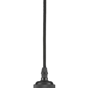 KNIGHTSBRIDGE VINTAGE 1.8M PENDANT SET LIGHT FITTING ES MATT BLACK 3 1/2