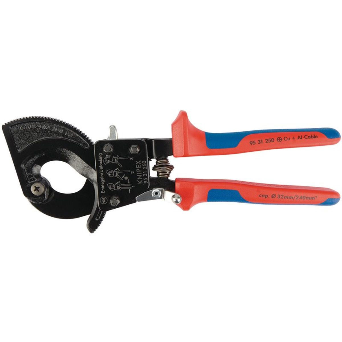Knipex 95 31 250 Ratchet Action Cable Cutter 250mm 18555 - MonkeyTools