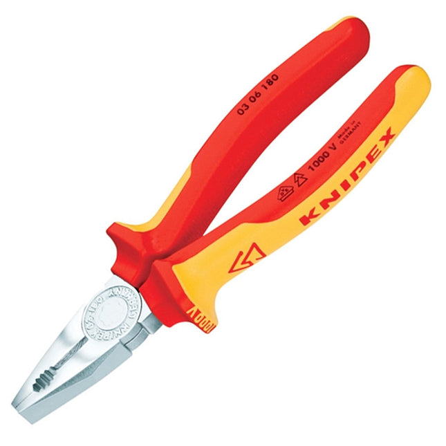Knipex Combination Pliers 180mm VDE Grips KPX0306180 - MonkeyTools