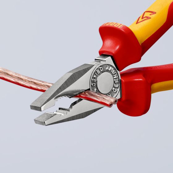 KNIPEX 03 06 180 INSULATED VDE COMBINATION PLIERS 180MM - MonkeyTools