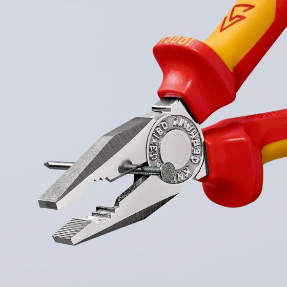KNIPEX 03 06 180 INSULATED VDE COMBINATION PLIERS 180MM - MonkeyTools